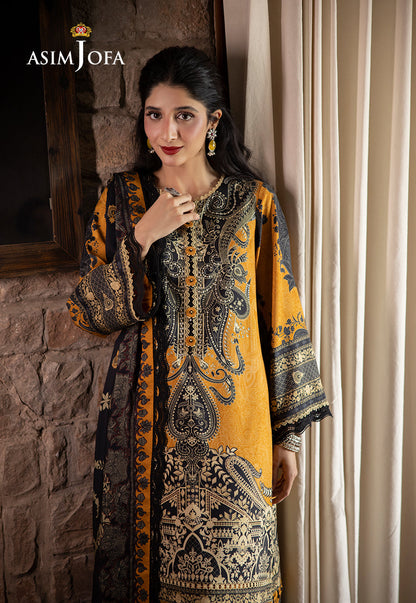 AJUW-23 EMBROIDERED VISCOSE 3 Pcs