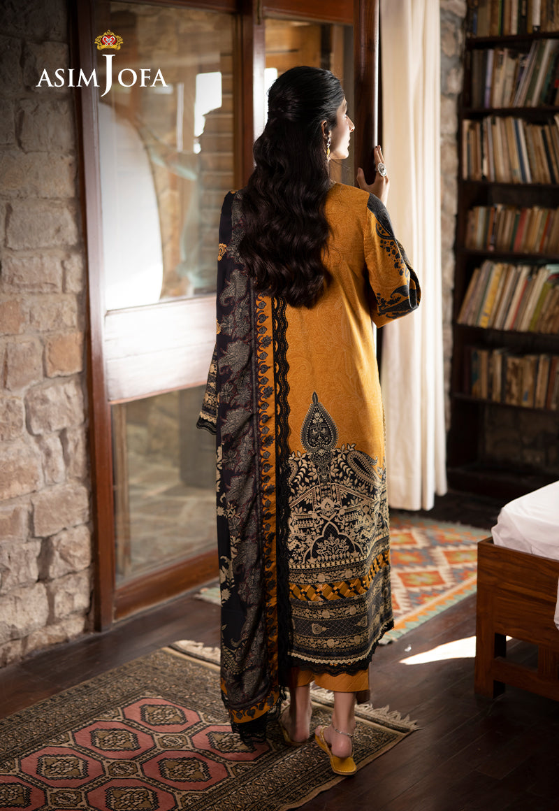 AJUW-23 EMBROIDERED VISCOSE 3 Pcs