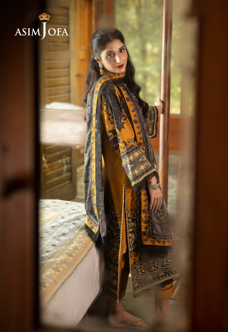 AJUW-23 EMBROIDERED VISCOSE 3 Pcs