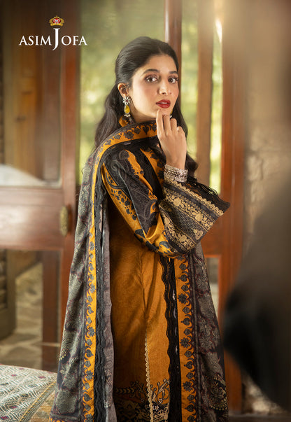 AJUW-23 EMBROIDERED VISCOSE 3 Pcs