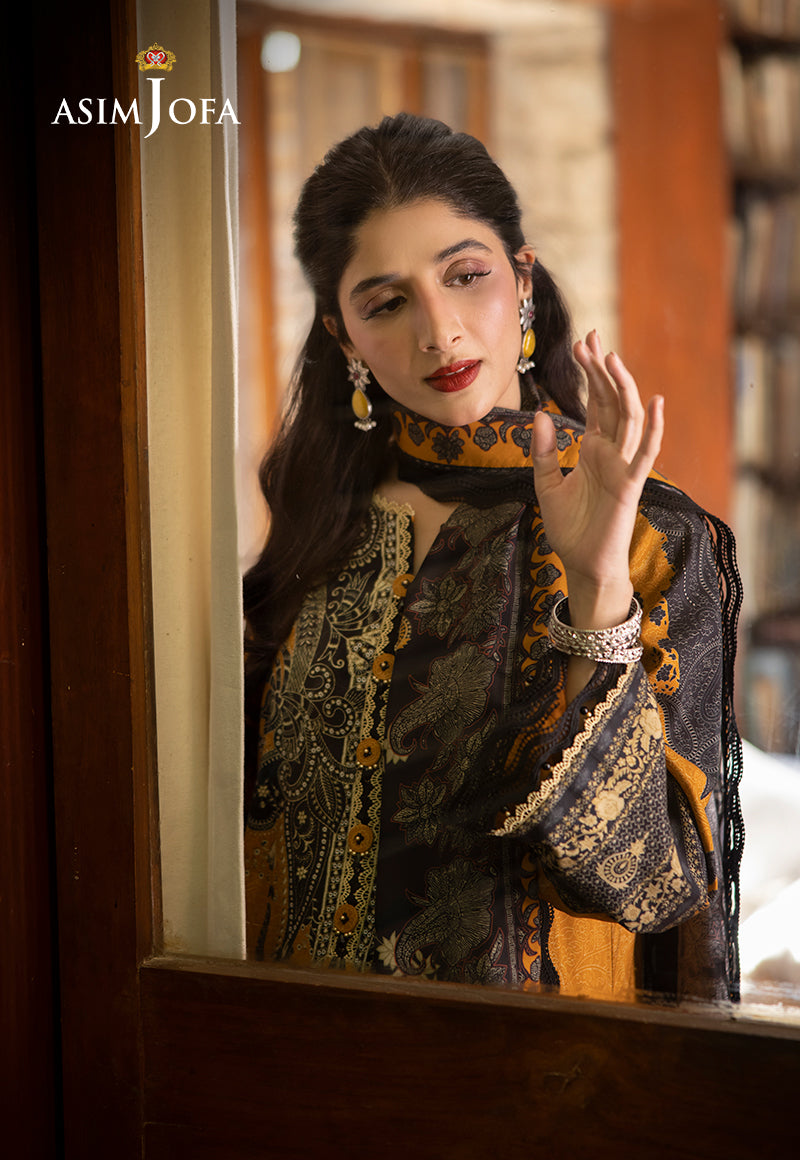 AJUW-23 EMBROIDERED VISCOSE 3 Pcs