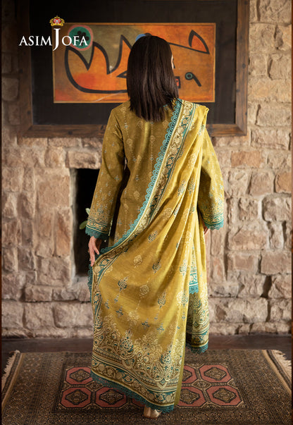AJUW-49 PRINTED KHADDAR 3 Pcs
