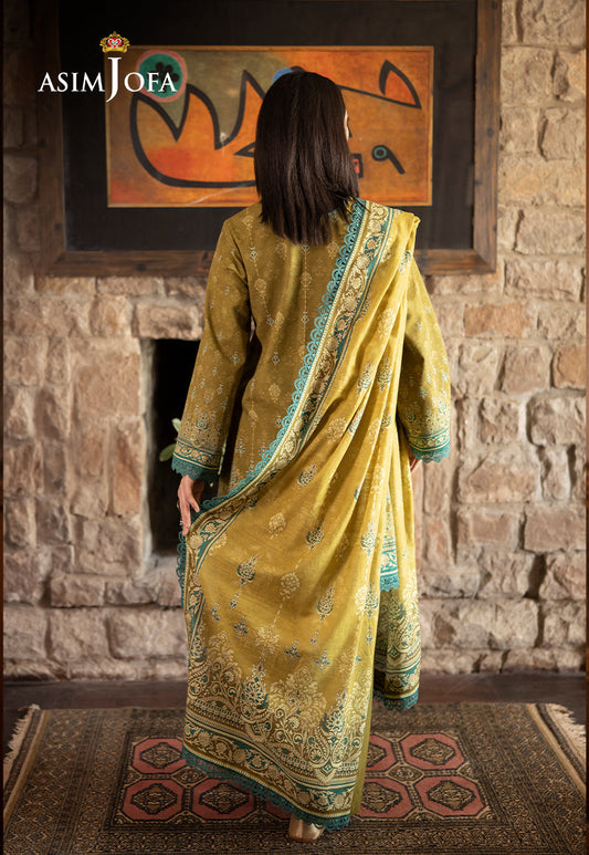 AJUW-49 PRINTED KHADDAR 3 Pcs