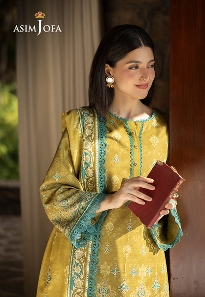 AJUW-49 PRINTED KHADDAR 3 Pcs