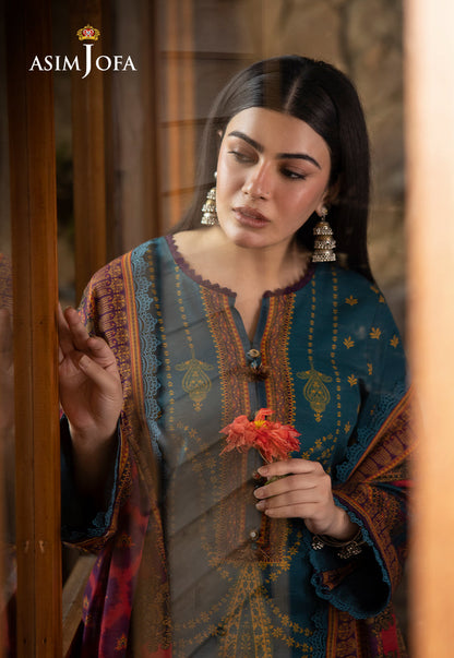 AJUW-52 PRINTED KHADDAR 3 Pcs