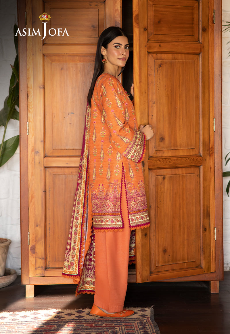 AJUW-54 PRINTED KHADDAR 3 Pcs