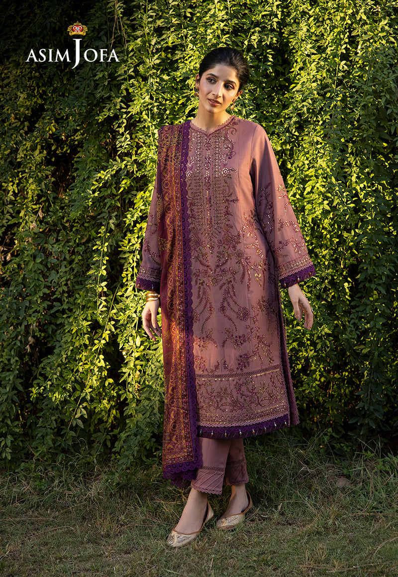AJUW-30 EMBROIDERED VISCOSE 3 Pcs