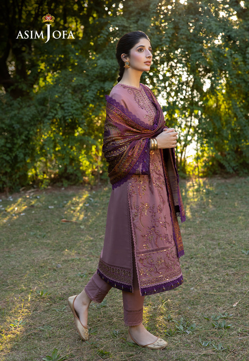 AJUW-30 EMBROIDERED VISCOSE 3 Pcs