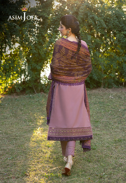 AJUW-30 EMBROIDERED VISCOSE 3 Pcs