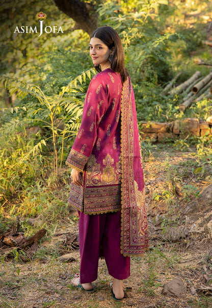 AJUW-58 PRINTED KHADDAR 3 Pcs