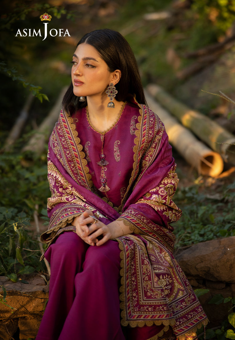 AJUW-58 PRINTED KHADDAR 3 Pcs