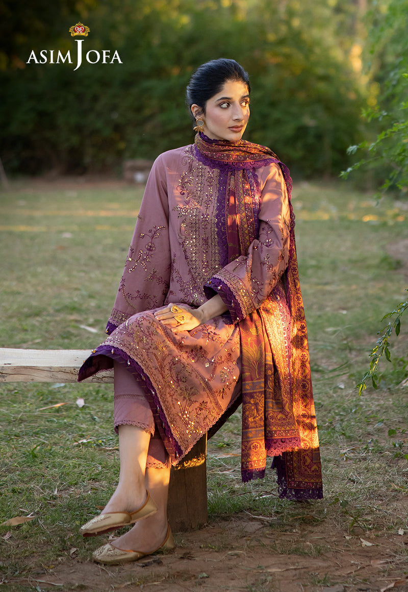 AJUW-30 EMBROIDERED VISCOSE 3 Pcs