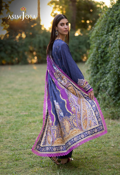AJUW-67 PRINTED VISCOSE 3 Pcs