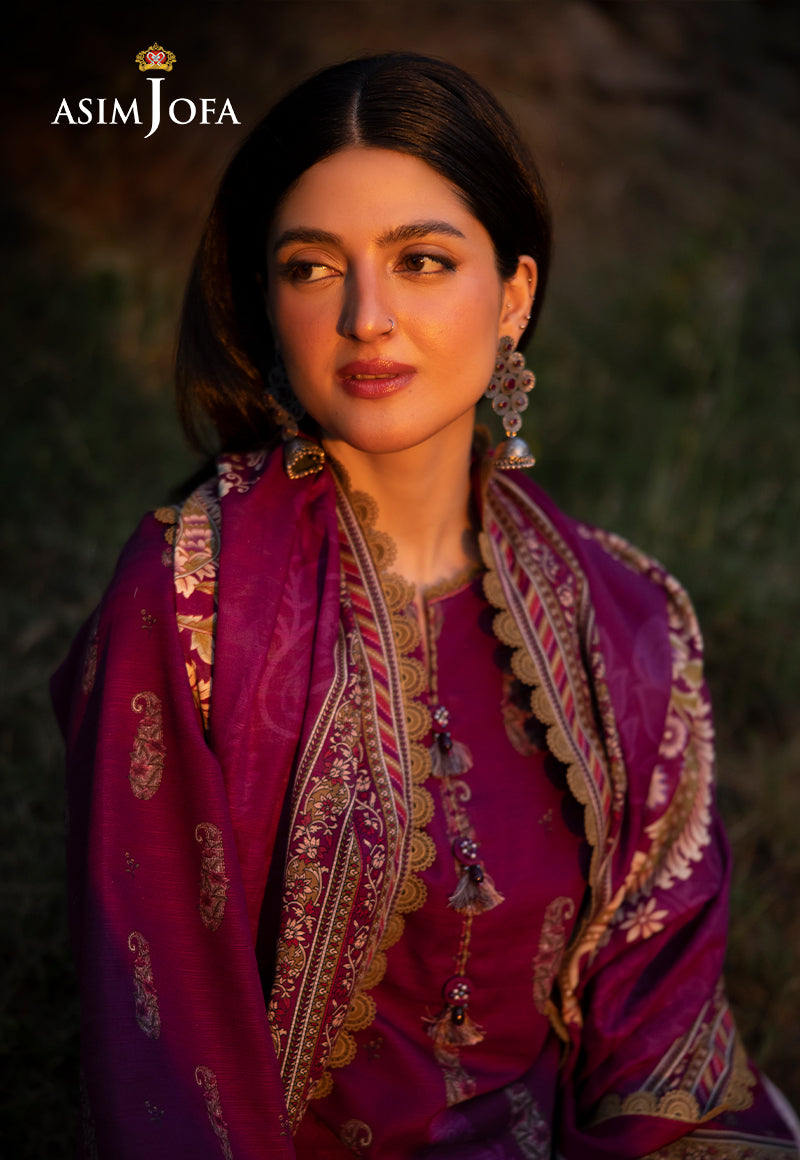 AJUW-58 PRINTED KHADDAR 3 Pcs
