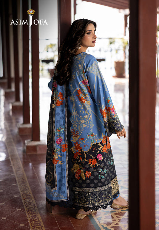 AJUW-25 EMBROIDERED VISCOSE 3 Pcs
