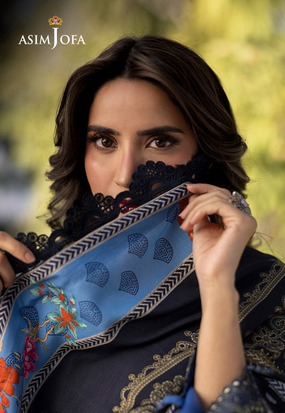 AJUW-25 EMBROIDERED VISCOSE 3 Pcs