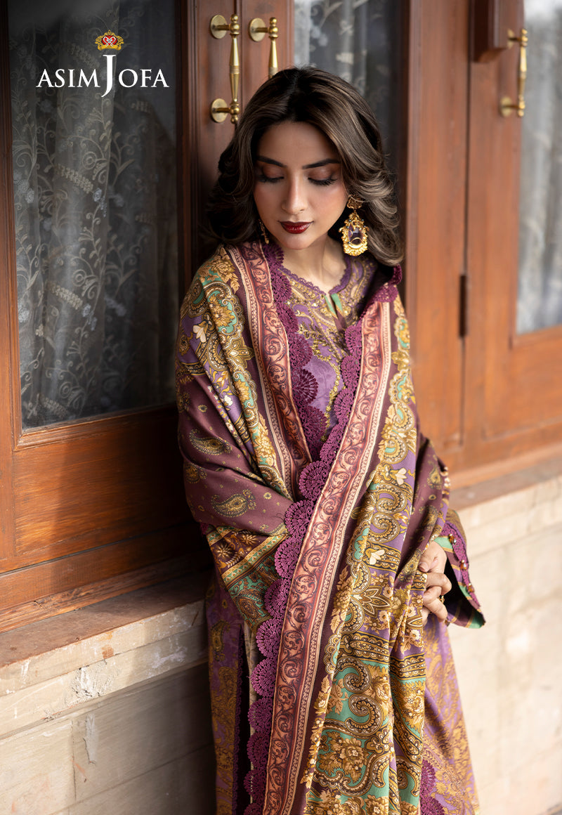 AJUW-22 EMBROIDERED VISCOSE 3 Pcs