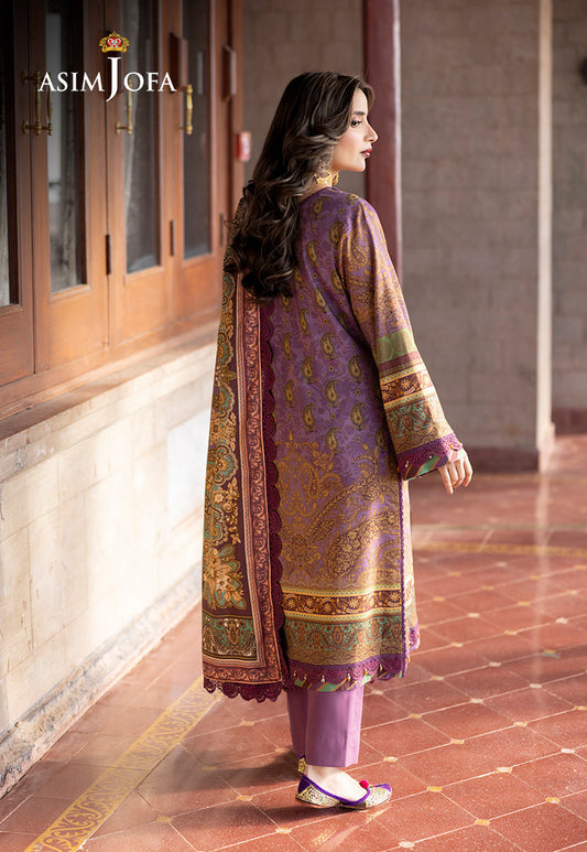 AJUW-22 EMBROIDERED VISCOSE 3 Pcs