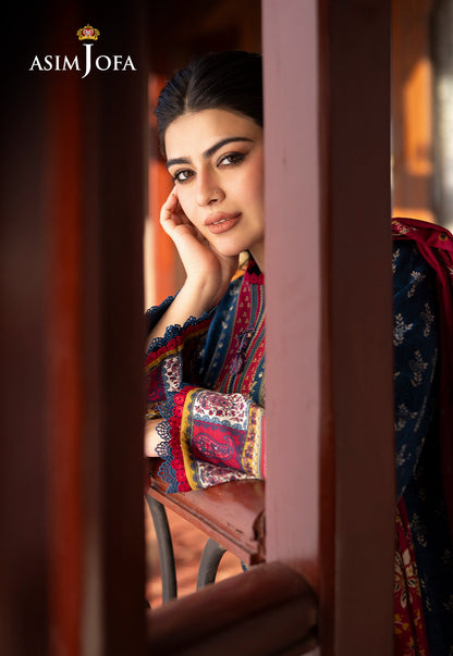 AJUW-53 PRINTED KHADDAR 3 Pcs
