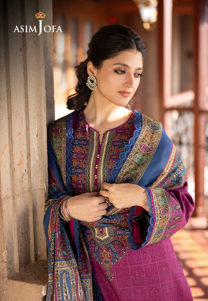 AJUW-51 PRINTED KHADDAR 3 Pcs