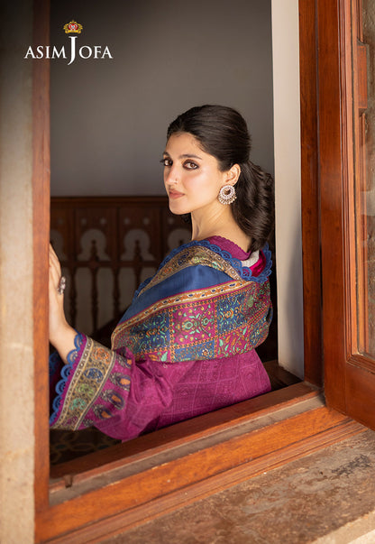 AJUW-51 PRINTED KHADDAR 3 Pcs