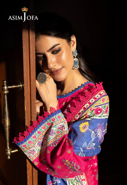 AJUW-55 PRINTED KHADDAR 3 Pcs