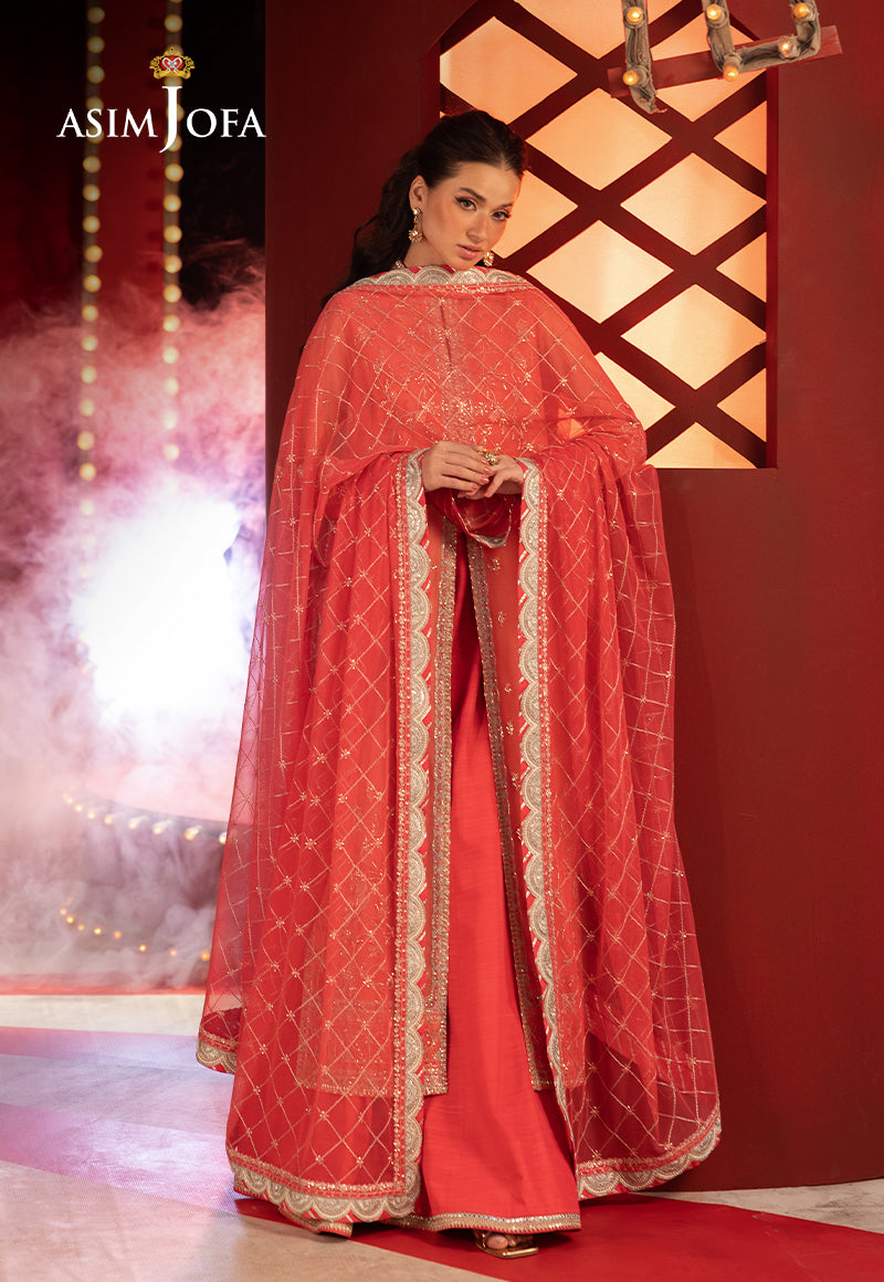 AJLLF-13 Embroidered Net 3 Pcs