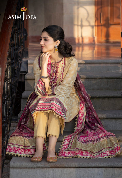 AJUW-36 PRINTED KHADDAR 3 Pcs
