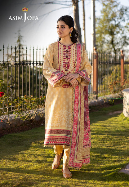 AJUW-36 PRINTED KHADDAR 3 Pcs