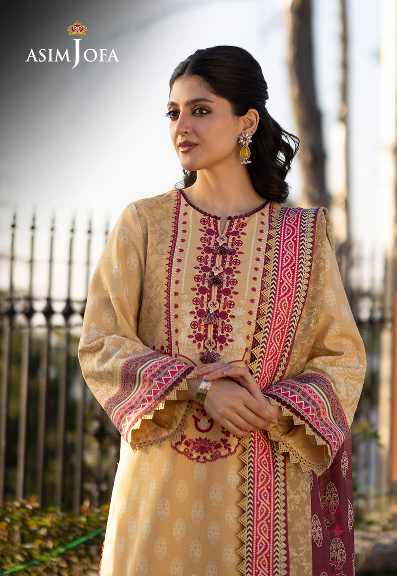 AJUW-36 PRINTED KHADDAR 3 Pcs