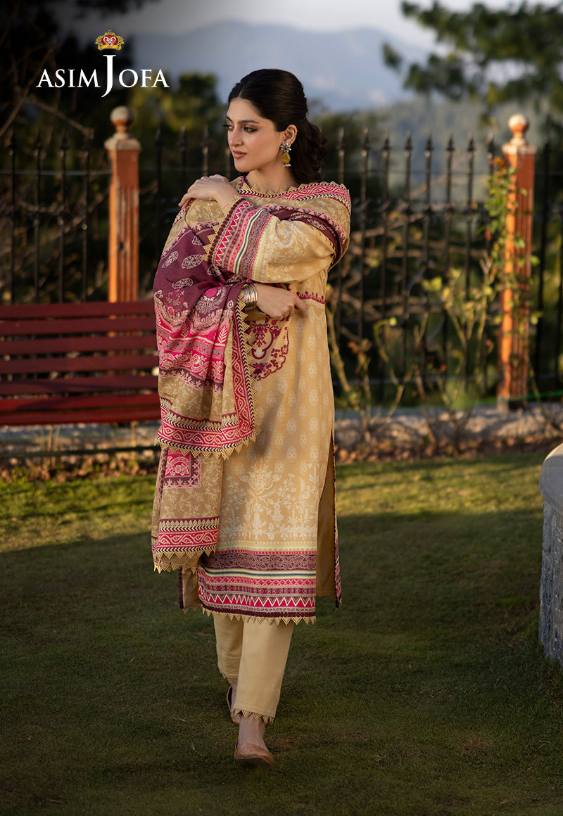AJUW-36 PRINTED KHADDAR 3 Pcs