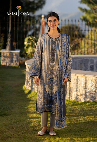 AJUW-61 PRINTED VISCOSE 3 Pcs
