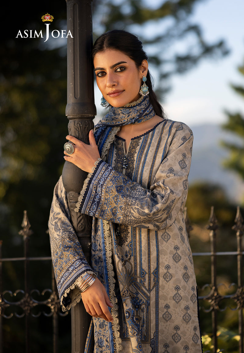 AJUW-61 PRINTED VISCOSE 3 Pcs