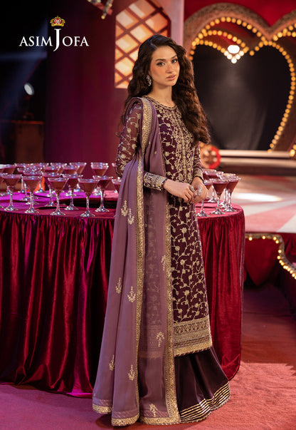 AJLLF-11 Embroidered Chiffon 3 Pcs
