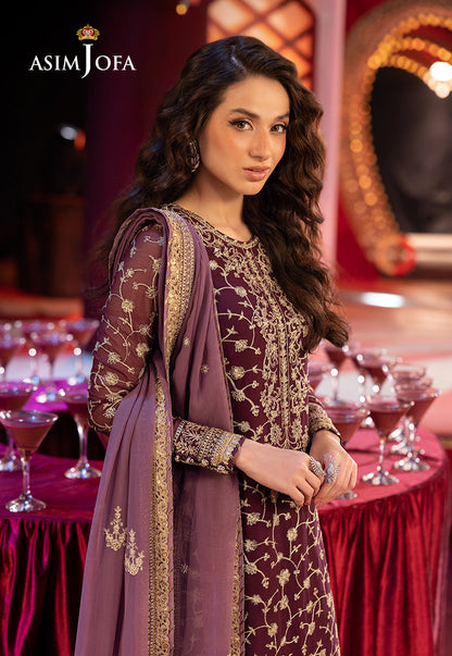 AJLLF-11 Embroidered Chiffon 3 Pcs