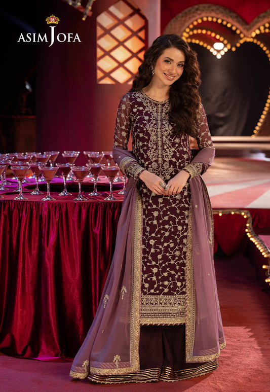 AJLLF-11 Embroidered Chiffon 3 Pcs