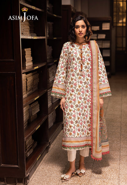 AJUBJ-41 Printed Lawn 3 Pcs