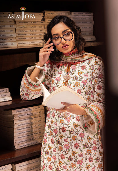 AJUBJ-41 Printed Lawn 3 Pcs