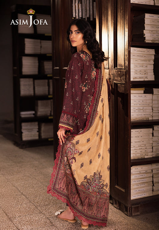 AJUBJ-44 PRINTED LAWN 3 PC
