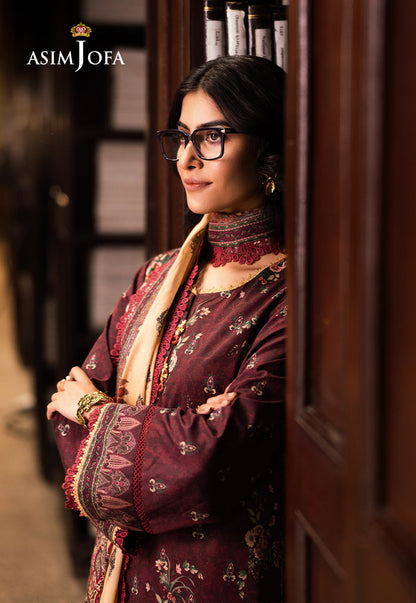 AJUBJ-44 PRINTED LAWN 3 PC