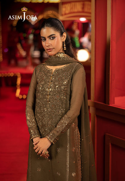 AJLLF-07 Embroidered Chiffon 3 Pcs