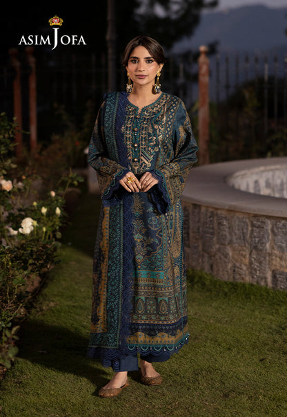 AJUW-20 EMBROIDERED VISCOSE 3 Pcs
