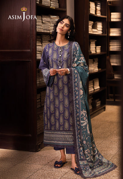 AJUBJ-36 Printed Lawn 3 Pcs