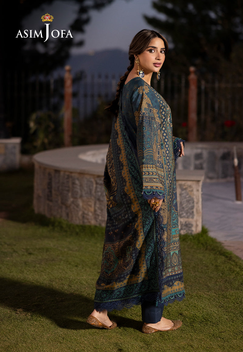 AJUW-20 EMBROIDERED VISCOSE 3 Pcs