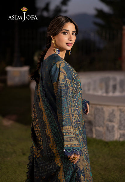AJUW-20 EMBROIDERED VISCOSE 3 Pcs