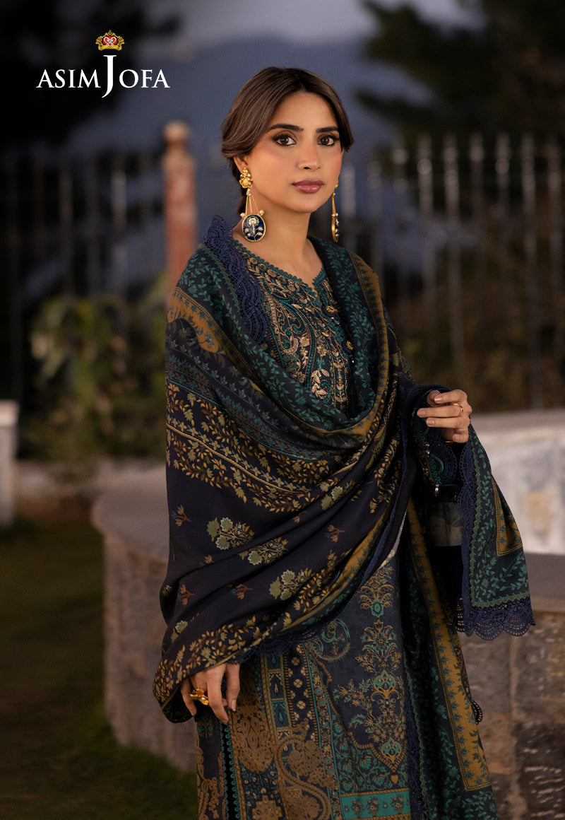 AJUW-20 EMBROIDERED VISCOSE 3 Pcs