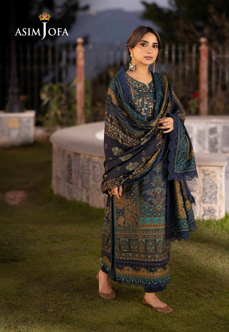 AJUW-20 EMBROIDERED VISCOSE 3 Pcs