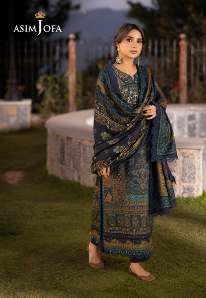 AJUW-20 EMBROIDERED VISCOSE 3 Pcs