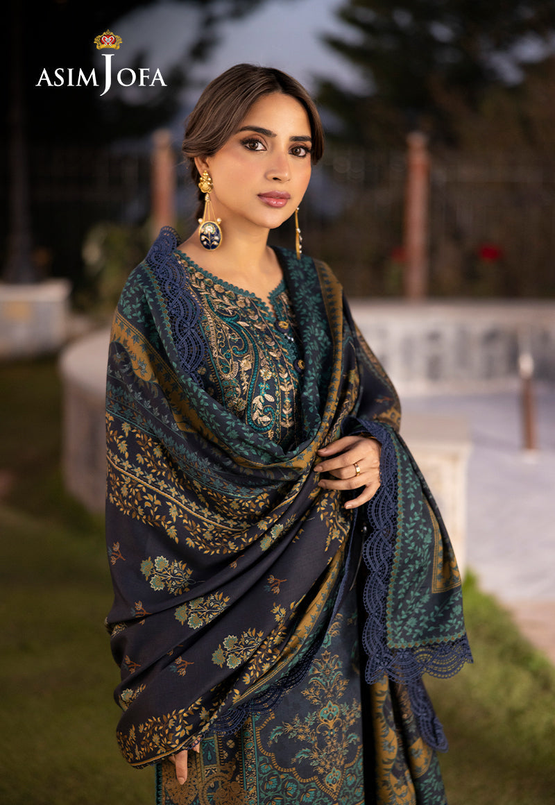AJUW-20 EMBROIDERED VISCOSE 3 Pcs