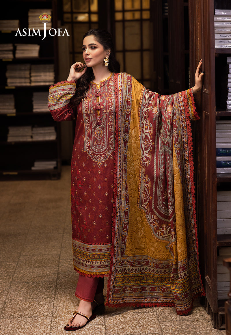 AJUBJ-42 Printed Lawn 3 Pcs